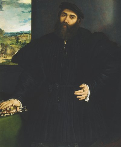 Retrato de um cavalheiro, c.1530 de Lorenzo Lotto